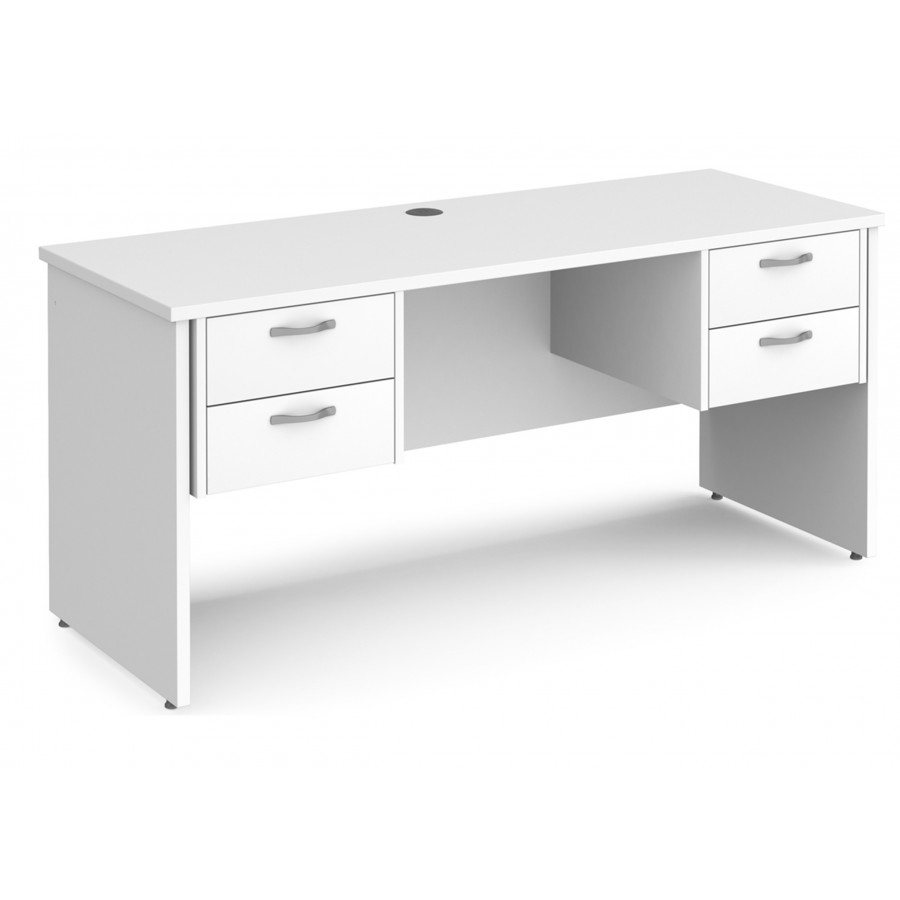 Maestro Panel End 600mm Straight Desk with 2 x Two Drawer Pedestal